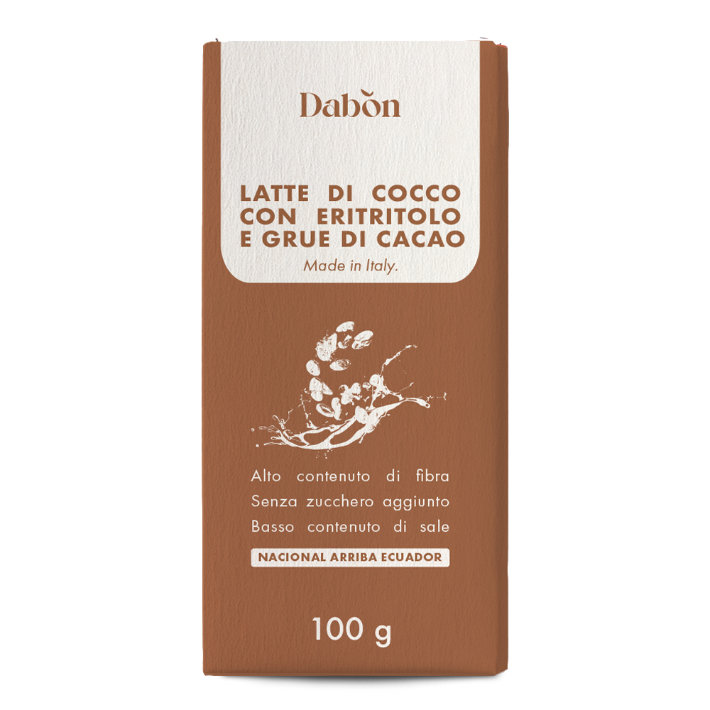 Tavoletta Cacao al Latte di Cocco e Grue di Cacao